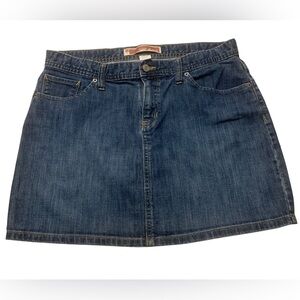 GAP Women Dark Blue Denim A-Line Skirt 99% Cotton 1% Spandex. L, NWOT